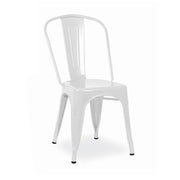 Matt white chair in Bengal metal