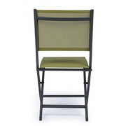 Outdoor chair in aluminum Anthracite Green ELIN 47x57x h88 cm