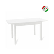 Extendable white ash dining table in melamine wood cm 85x140 - 180
