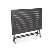 Outdoor table in anthracite aluminum ELIN 110x70x h71 cm