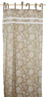 Damask curtain with lace ri-0361 cm. 105 x 280