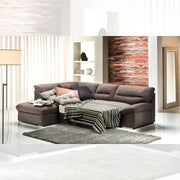 Stefy corner sofa with left storage peninsula 268x212