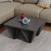 Diamond square design table for living room anthracite
