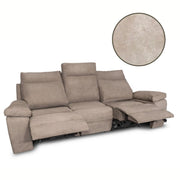 Milano sofa 3 seater 2 beige manual recliners