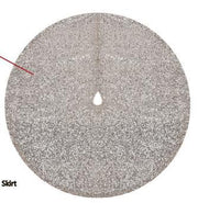 Fabric tree base cover with champagne sequins cm ø90