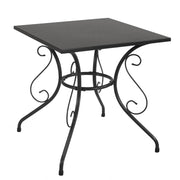Old dark anthracite metal table