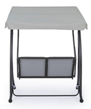 Two-seater steel rocking chair Anthracite GRELY 145x120x h185 cm