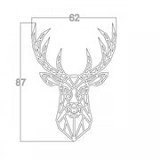 Black deer wall decoration cm 62 x 87 h