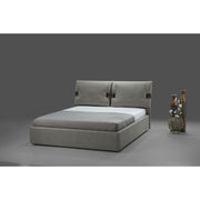 Grenoble container double bed in gray eco-leather
