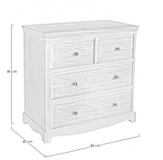 Chest of 4 drawers Blanc white