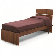 Single Wood Bed For Bedroom Antique Walnut Color Cm 200x85xH 98