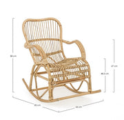 CASIMIRA Rocking Armchair in Natural Rattan 66x82x h88 cm
