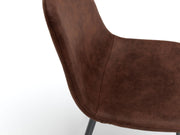 Faux leather chair with brown seat 44x50x84 cm