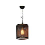 Nadra MDL3857 suspension lamp in black reticulated metal