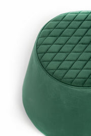 Green metal velvet pouf cm 46.5 x 46.5 x h 33