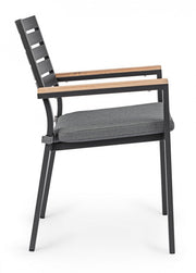 Belmar outdoor chair with armrests natural - anthracite