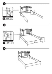 White knots double bed 160x195x115h cm
