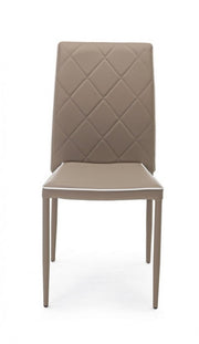 Modern dove gray leatherette chair
