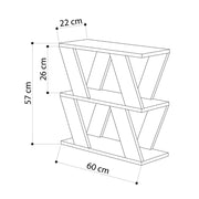 Lazena side table for living room in dove gray color
