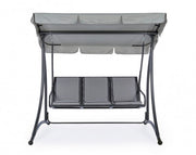 Three-seater steel rocking chair Anthracite GRELY 190x120x h185 cm