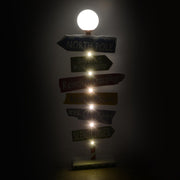 Metal sign with multicolor led indications cm46x16,5h106,5