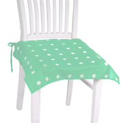 Aqua green squared pop polka dot cushion cm40x40h4