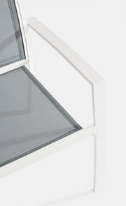 3-piece garden living room set in white Auri metal