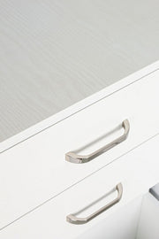 Office chest of drawers in MDF with three drawers White Ash NADIR 40x44x h65 cm