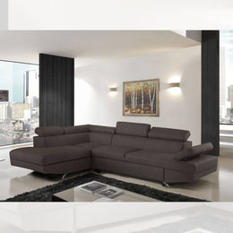 Julie left corner sofa with elephant gray pull-out bed 297x206x79