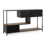 Console 3 doors and 3 shelves Roderic industrial style