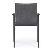 Anthracite garden chair with armrests Bizzotto
