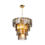 Ceiling lamp with 4 lights Falez MDL3829 smoked glass and gold