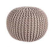Woven dove gray pouf furnish design cm 50