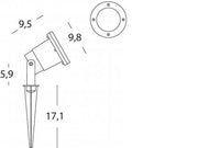 Spotlight Gu10 C - Spike black spot line