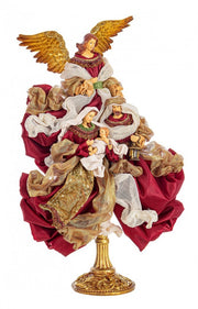 1x Baroque Stand Rosso C - Sacred Family Sculpture