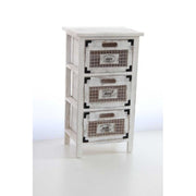 Mobile cassettiera Home bianco  3 cassetti  cm 34 x 25 x 62 h