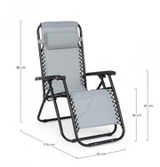 Martin deck chair light gray for outdoor