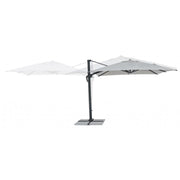Ines light gray aluminum folding umbrella 3x3 cm
