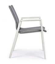 Stackable white gray outdoor garden chair