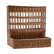 Rectangular wicker display basket