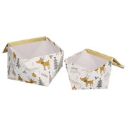 Cardboard box 1-2 white gold 20,9x20,9h10 cm