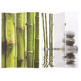 Bamboo 3-Panel Printed Room Divider - 120.6x2.5xH180.6x2.5cm