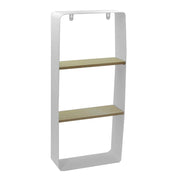 White metal and wood shelf 2 shelves cm25,5x10h57