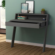 Cowork anthracite wall desk with drawer 94 cm.
