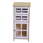 Naomi chest of drawers 1 door and 2 natural rectangular drawers cm33x30xh72