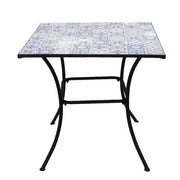 Metal Azulejos Mosaic Table 80x80 cm