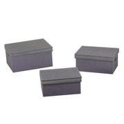 Rectangular gray and silver tissue box 1-3 cm42x30h20