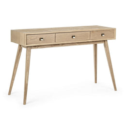 Alannis console 3 drawers in melamine wood