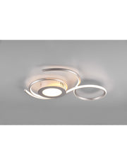 Modern Led Dimmer Ceiling Lamp For Living Room Jive Nickel Trio Lighting