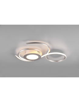 Modern Led Dimmer Ceiling Lamp For Living Room Jive Nickel Trio Lighting